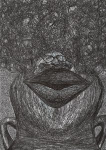 Benjamin Aaron : 'Untitled'  ink on paper  c.2008 - 10   8.25 x 11.75 ins