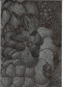 Benjamin Aaron : 'Untitled'  ink on paper  c.2008 - 10   8.25 x 11.75 ins