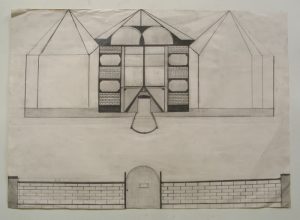 Albert - 'Untitled', 2007, 20 x 30 inches, ink on found paper - Outsider Art