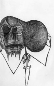 Nick Blinko - 'Skeleton Series', 6 x 4 ins, ink on paper