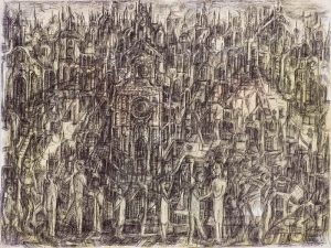 Herman Bossert - 'Untitled', 50 x 32.5 cm, crayon & pencil