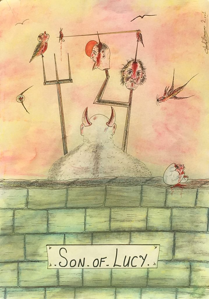 Bronson ‘Son of Lucy’ 2001 ink 16.5 x 12 in