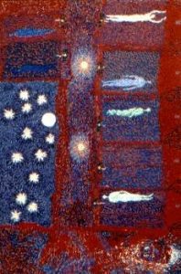 Rosemary Carson :'The Hospital Ward at Night' - Oil on board, 36 x 24 ins