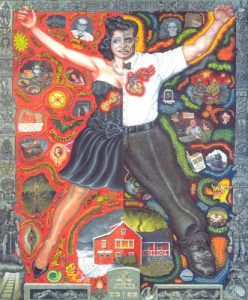 Joe Coleman :'Mommy/Daddy' - 29 x 19 ins. Limited edition of 50, signed and numbered by the artist. Printed in California by Nash Editions