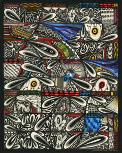 JJ Cromer - 'Appalachian Sargasso' 2012, 10 in. x 8 in. - mixed media on paper - ID#CR02