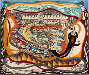 JJ Cromer - 'An Exit Worth Remembering' 2012, 14 in. x 16.5 in. - mixed media on paper - ID#CR03