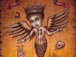 Daniel Martin Diaz :'Mystery In The Balance' - 15 x 10.5 ins (detail)