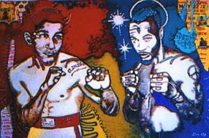 Gary Dobry:'Kingdom Come' - acrylic on canvas, 48 x 72 ins