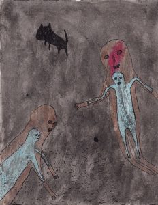 Alan Doyle 'Untitled' 2012, 10.4 x 8.3 ink and wax crayon on paper