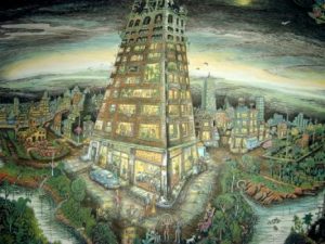 Eric Jiani :'Untitled' - watercolour & ink, 20 x 28 inches