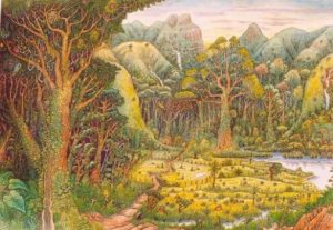 Eric Jiani:'Untitled' - watercolour & ink, 20 x 28 inches