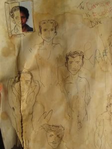 Nicola Frimpong : 'The Damage is Fucking Done' (self portrait collage) c.2006 ink 10 x 9 in