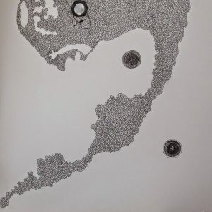 Adam Grippo :'Untitled' 2016, ink , 30 x 40 in