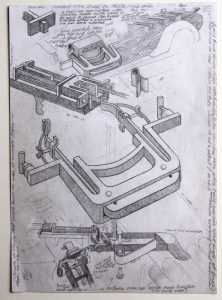 William A. Hall :'Untitled'  ink  11.5 x 8 ins