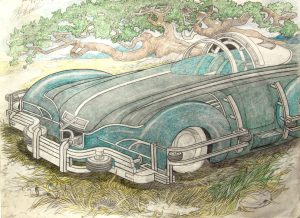 William A. Hall :'Untitled'  ink  11.5 x 8 ins