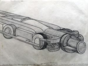 William A. Hall :'Untitled' 2014 pencil on tracing paper  9 X 12 ins