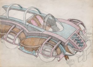 William A. Hall :'Untitled' 2010  pencil & crayon  9 x 12 in  Reproduced:  'The Visionary Art of William A Hall,' Colin Rhodes published 2016