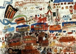 Herbert Liesenberg: 'Untitled' c.1984 - 87   mixed media   20 x 30 ins