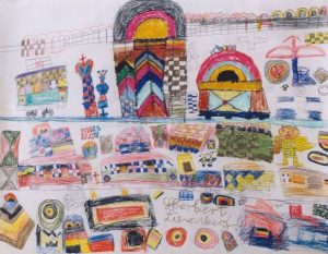 Herbert Liesenberg: 'Untitled' c.1984 - 87   mixed media   20 x 30 ins