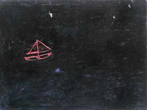 Stuart Hodkinson 'Untitled' c.1979  oil pastel on board  12 x 16 ins