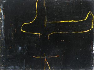 Stuart Hodkinson 'Untitled' c.1979  oil pastel on board  12 x 16 ins