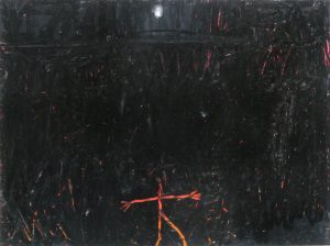 Stuart Hodkinson 'Untitled' c.1979  oil pastel on board  12 x 16 ins