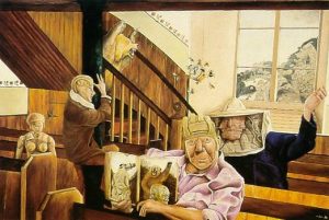 Ian Scott - 'Kirk', oils, 36 x 48 ins