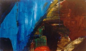Simon Klein :'Blue Rinse' - 2001, oil on canvas, 50 x 36 ins