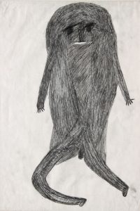 Davood Koochaki :'Untitled' crayon and pencil, 70 x 50 cm