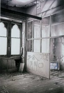 Laurie Lipton - 'The Lost Child 2002' - 2002, charcoal and pencil on paper, 53 x 36 cm