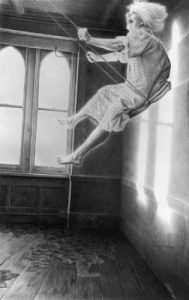 Laurie Lipton - 'The Swing' - 2003, charcoal and pencil on paper, 74.2 x 47 cm