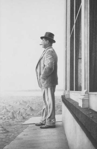 Laurie Lipton - 'Landcastles' - 2000, - pencil on paper, 144 x 94 cm