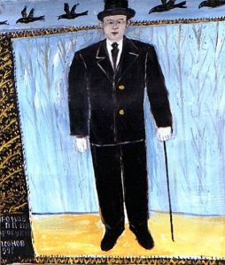 Pavel Leonov :'Leonov P.P Walking' - (self-portrait) 100 x 100 cm