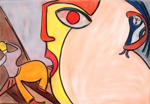 Albert Louden -  'Untitled' 1984 crayon & pastel on card 31.5 x 21.5 ins Provenance:  Monika Kinley Collection