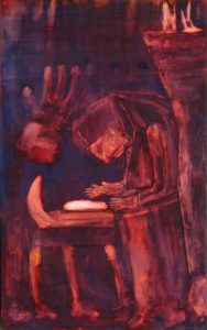 Leon Martindale :'The Philospher's Stone' c.2007  watercolour on paper  11.75 x 16.5 ins