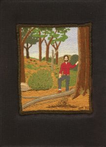 Ray Materson :'Serenity (Self Portrait)' 1992, 2 x 3.75 ins