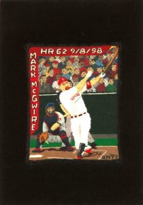 Ray Materson :'Joe DiMaggio' 2009, 2 x 3.75 ins