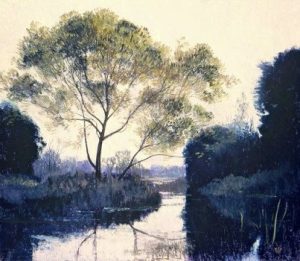 Michael Bennallack-Hart - 'Valley of the Kennet' - pastel on paper, 14 x 16 ins