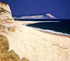 Michael Bennallack-Hart - 'From Hengistbury Head' - pastel on paper, 20 x 21.5 ins
