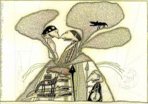 Huub Niessen 'Confidence' ink on paper, 16 x 26 cm