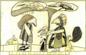 Huub Niessen 'Look the Result' ink on paper, 16 x 26 cm