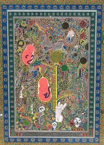 Matthew Nightingale - Untitled 2016 mixed media 40 x 26 in