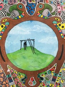 Matthew Nightingale - Untitled 2015 mixed media 42 x 28 in (detail)