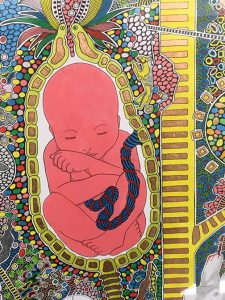 Matthew Nightingale - Untitled 2016 mixed media 40 x 26 in (detail)