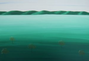 Kim Noble - Patricia - Green leaves- Outsider Art