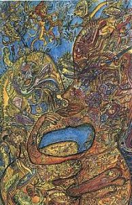 Ody Saban: 'To Caress the Roses of your Cheeks' - 1998 watercolour & ink