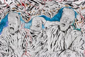 Noam Omer'Pieta' (detail) Oil on Canvas- Outsider Art