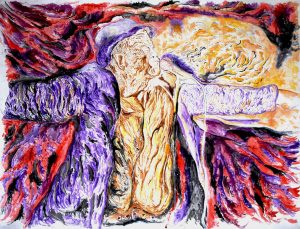 Noam Omer 'Singer' 100 x 140cm, Acrylic on Canvas- Outsider Art