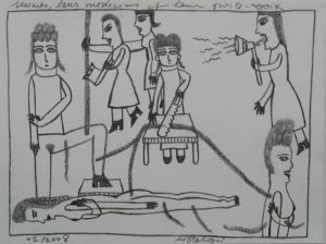 Marilena Pelosi - 'Untitled', 2010, 4.25 x 5.95 ins, crayon & pencil