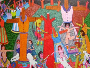 Marilena Pelosi - 'Untitled', 2007, 23 x 15 ins, crayon & pencil